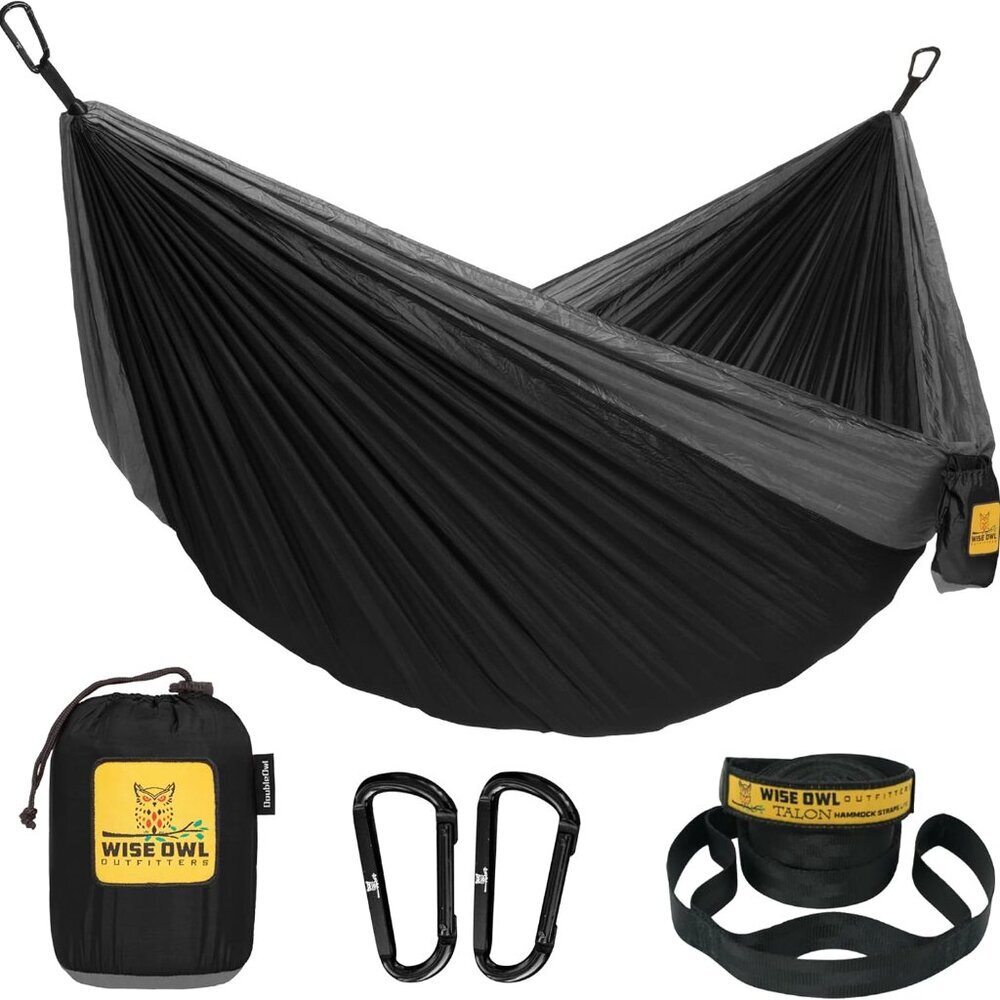 Camping Hammock – 500lbs Portable Hammock with Tree Straps - Travel, Backpacking